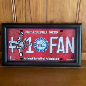 Philadelphia 76ers NBA #1 Fan Clock by GTE.. In Working Order!
